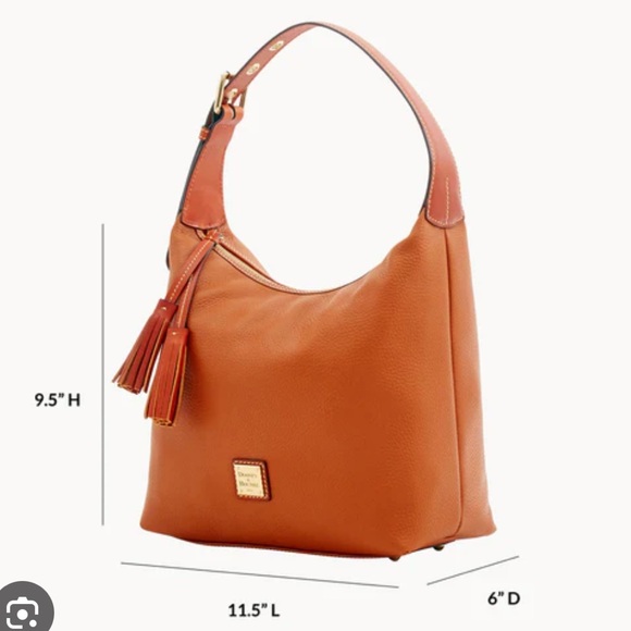 Dooney & Bourke Handbag, Pebble Grain Paige Sac Shoulder Bag - Plum - Picture 13 of 13